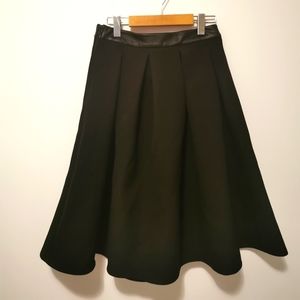 ASOS | NWT Full circle skirt with black leather waistband size 6